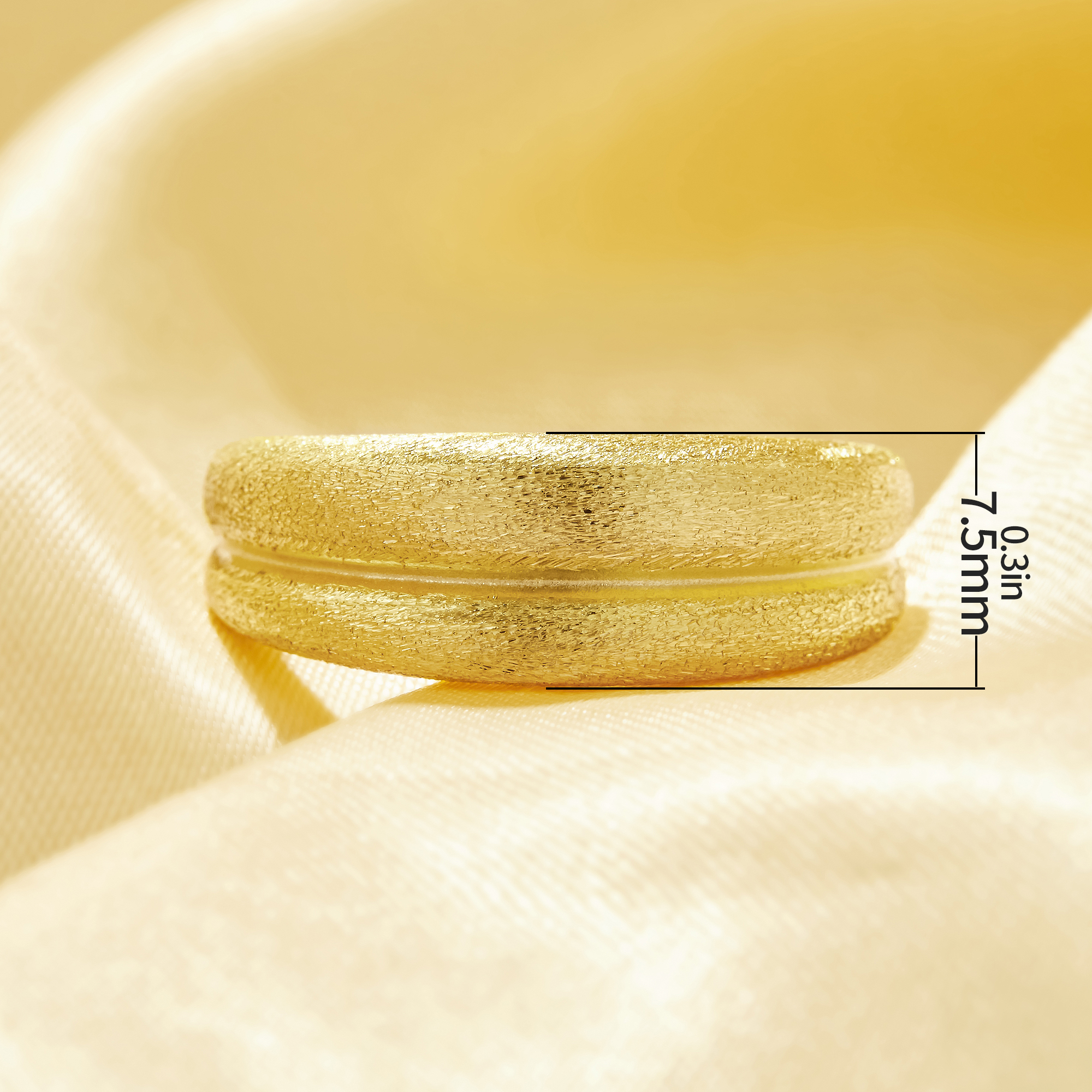 Minimalist Thick Ring,Solid 925 Sterling Silver Gold Plated Ring,Simple Ring 6290625 - Click Image to Close