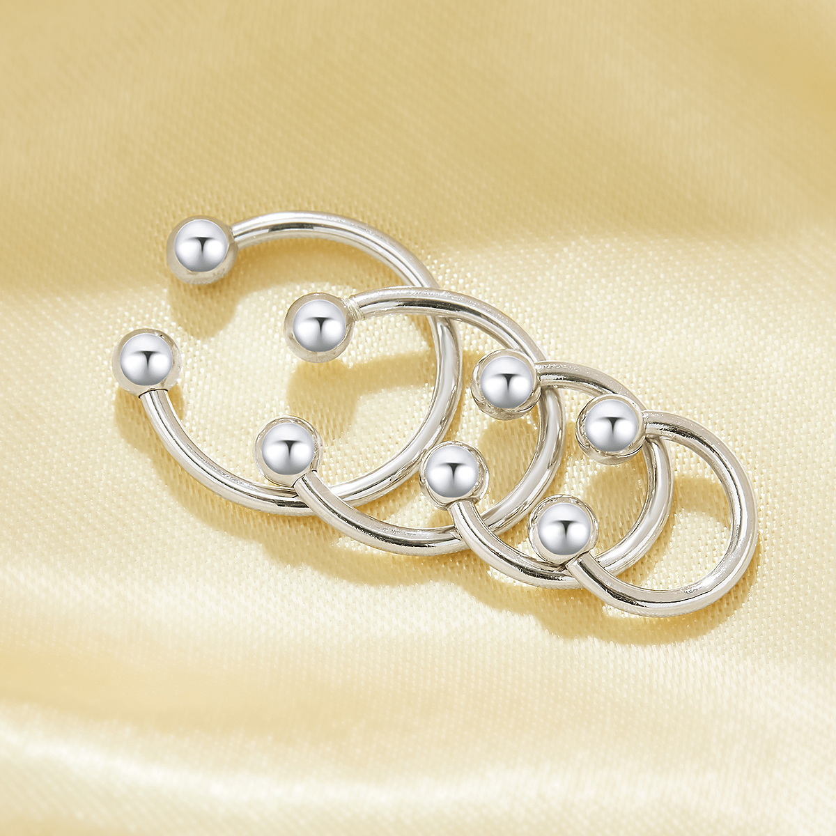 1Pcs Simple Screw Round Balls Nose Studs,Solid 925 Sterling Silver Body Jewelry 6390117 - Click Image to Close