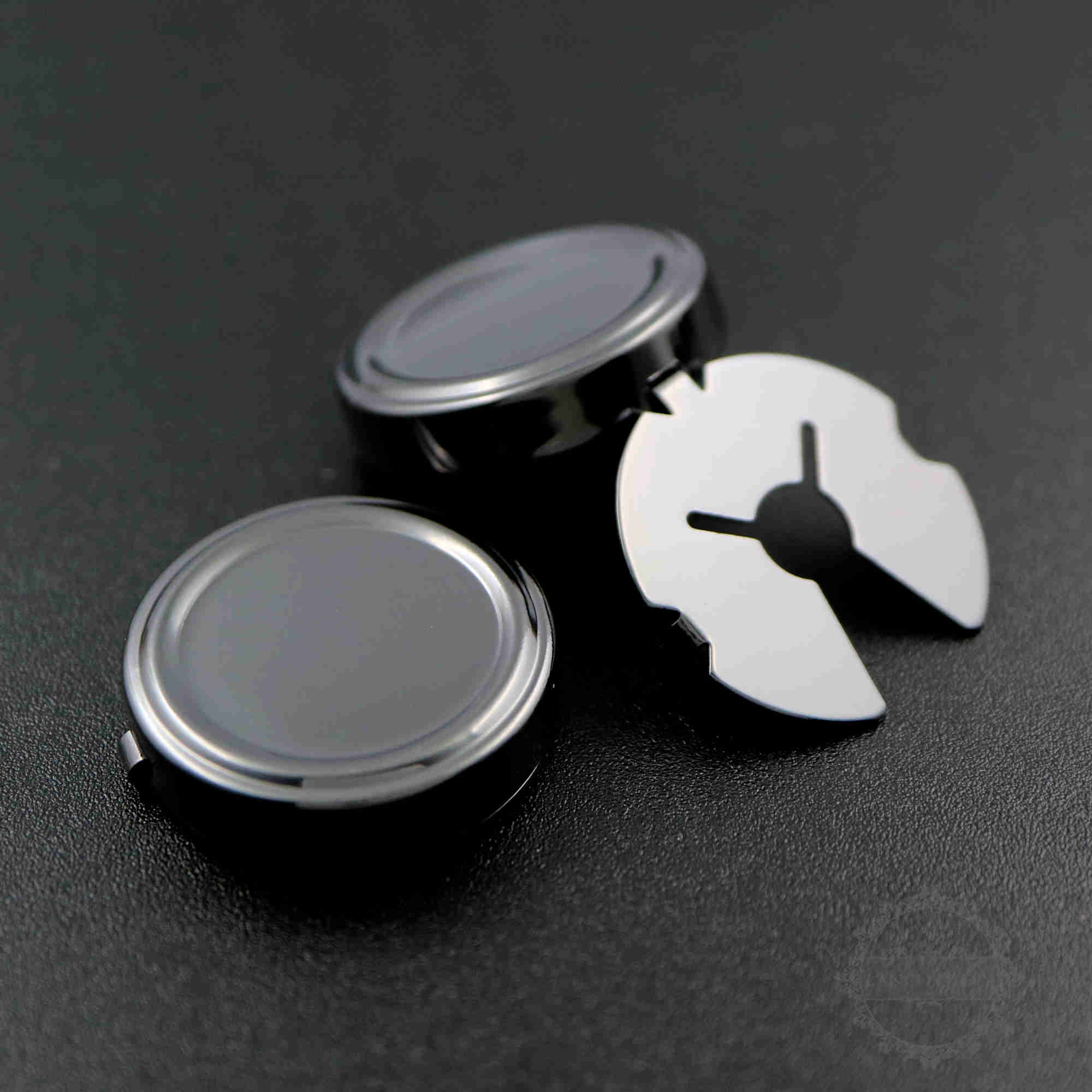 12Pcs 25MM Big Gun Black Round Cuff Button Cover Cuff Links For Wedding Formal Shirt - Click Image to Close